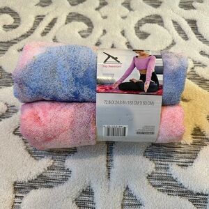 Pink and Blue Tie-Dye Yoga Mat